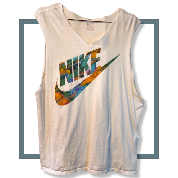 🎨 Nike Dri-FIT Tank | Marble Swoosh | Altered L 🏃 - Picture 2 of 8